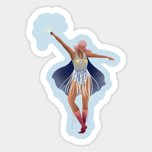 Inspiring Super Women Sticker by Jess Illustrates